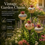 Vintage Ceramic Hummingbird Feeder Garden Stake
