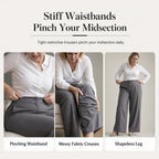 ⏳LAST DAY SALE ONLY ￡16.99!!👖 Women's Casual High Waisted Wide Leg Tailored Pants with Flowy Drape