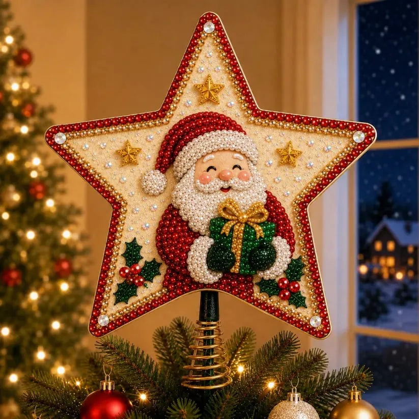 🎄🎅Pearl Diamond Art Christmas Tree Topper Kit