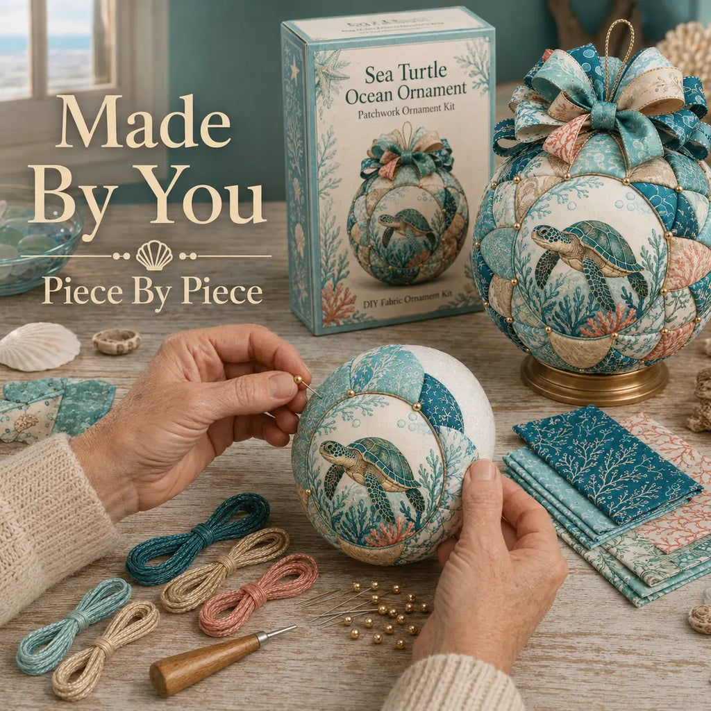 🌊 Beginner-Friendly DIY Ocean Treasures Patchwork Ornament Kit Collection