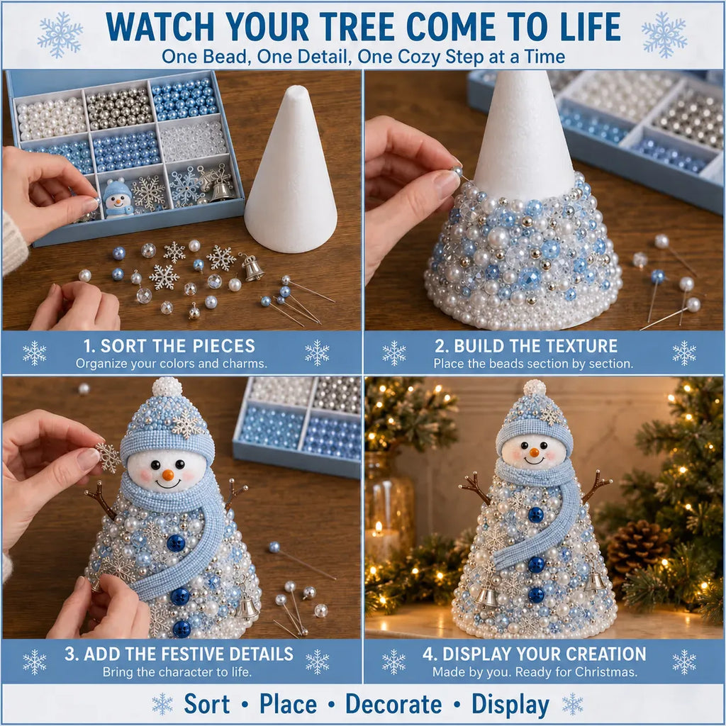 🎄Beginner-Friendly DIY Beaded Christmas Tree Craft Kit Collection