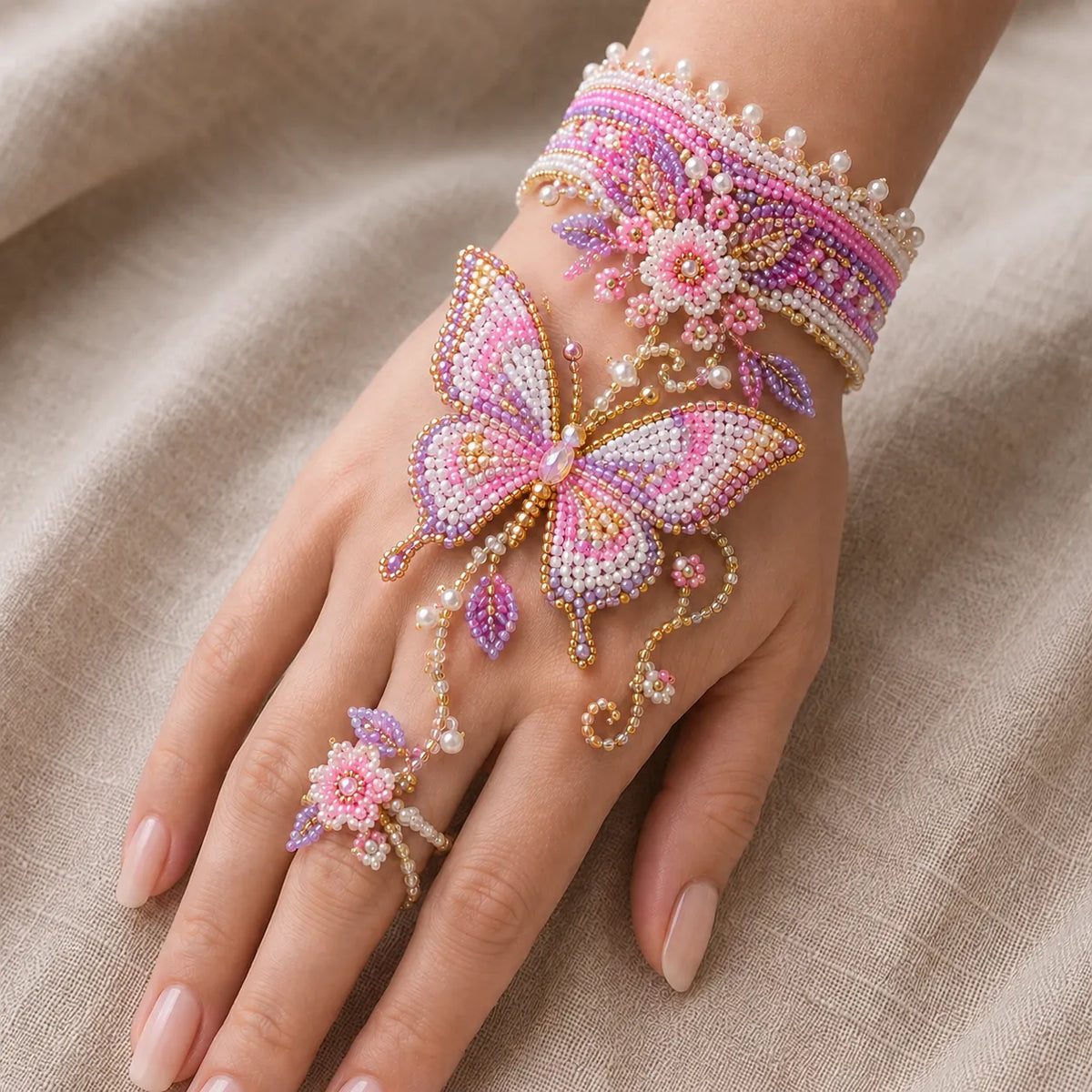 DIY Beaded Hand Bracelet Kit – Create Your Own Wearable Art