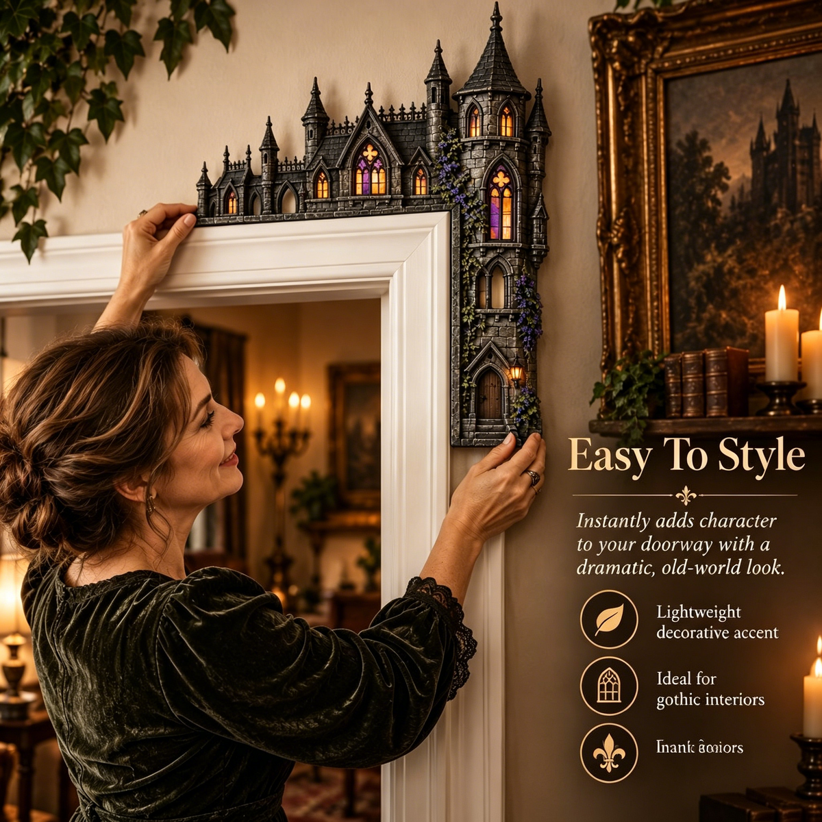 Gothic Castle Door Corner Light