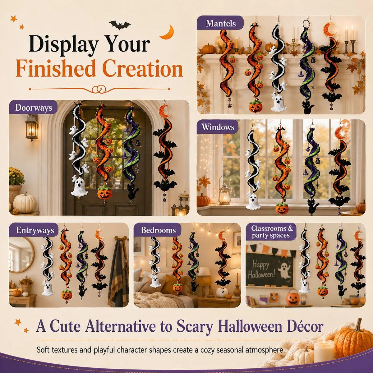 🎃 Enchanted Halloween Crochet Spiral DIY Kit