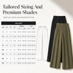 ⏳LAST DAY SALE ONLY ￡16.99!!👖 Women's Casual High Waisted Wide Leg Tailored Pants with Flowy Drape