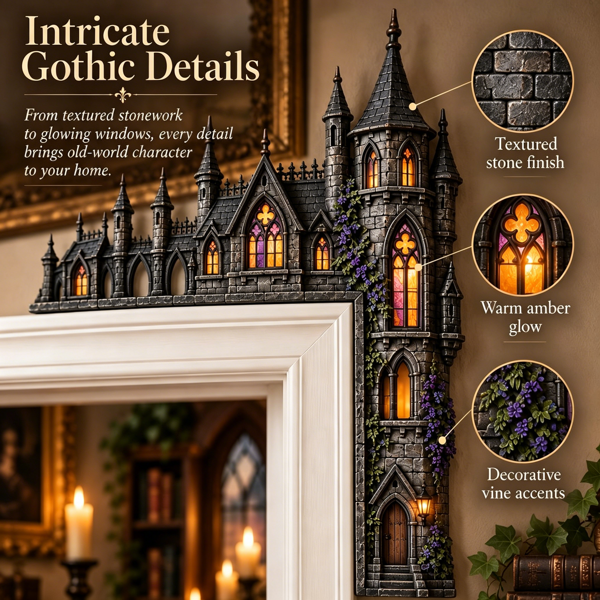 Gothic Castle Door Corner Light