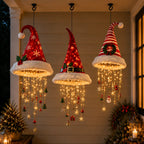 🎅 Lighted Santa Hat Hanging Chandelier