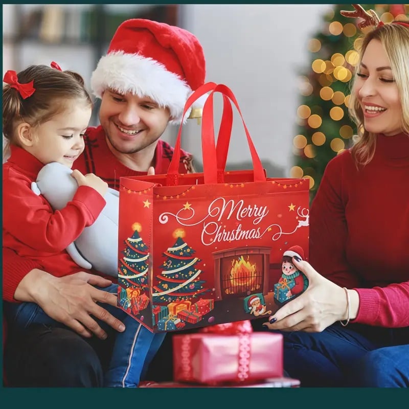 🔥🎄 Christmas Gift Bags Large Reusable Tote Bags