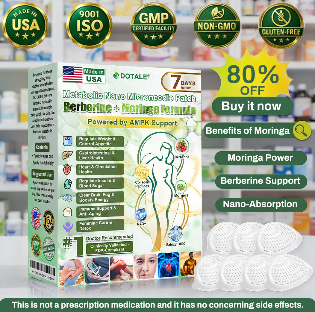 DOTALE® Metabolic Nano Microneedle Patch🎄(Just once a day, visible changes in 7 days）Berberine + Moringa Formula ✅ For obesity, Loose skin,diabetes, sleep apnea, joint issues, and more 💥💥