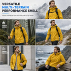 🔥 LAST DAY SALE ONLY £21.99! 🧥 Unisex Outdoor Hooded Softshell Jacket – Windproof & Water-Resistant 🌧️