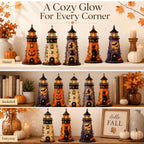 🎃 Beginner-Friendly Lighted Halloween Lighthouse DIY Kit – Sea Glass-Style Mosaic Collection