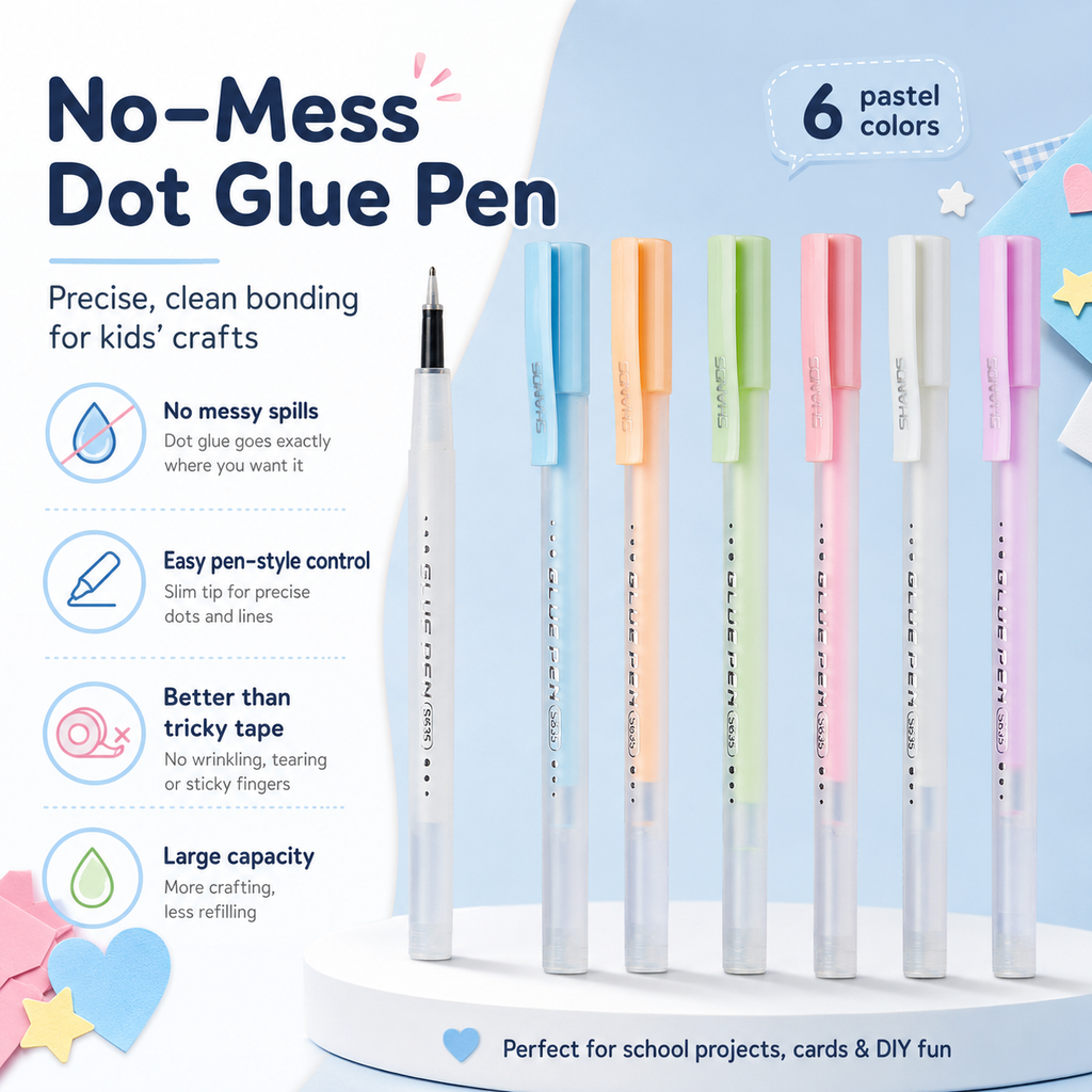 ⏳LAST DAY SALE ￡6.99!!🎁Quick-Dry Precision Glue Pen for Kids – Non-Toxic, Washable & Perfect for Crafts! 🌈✨