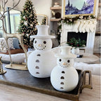 ⛄ Handmade Terracotta Snowman Figurines