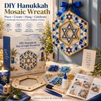 🕎 Beginner-Friendly Hanukkah Mosaic Wreath DIY Kit