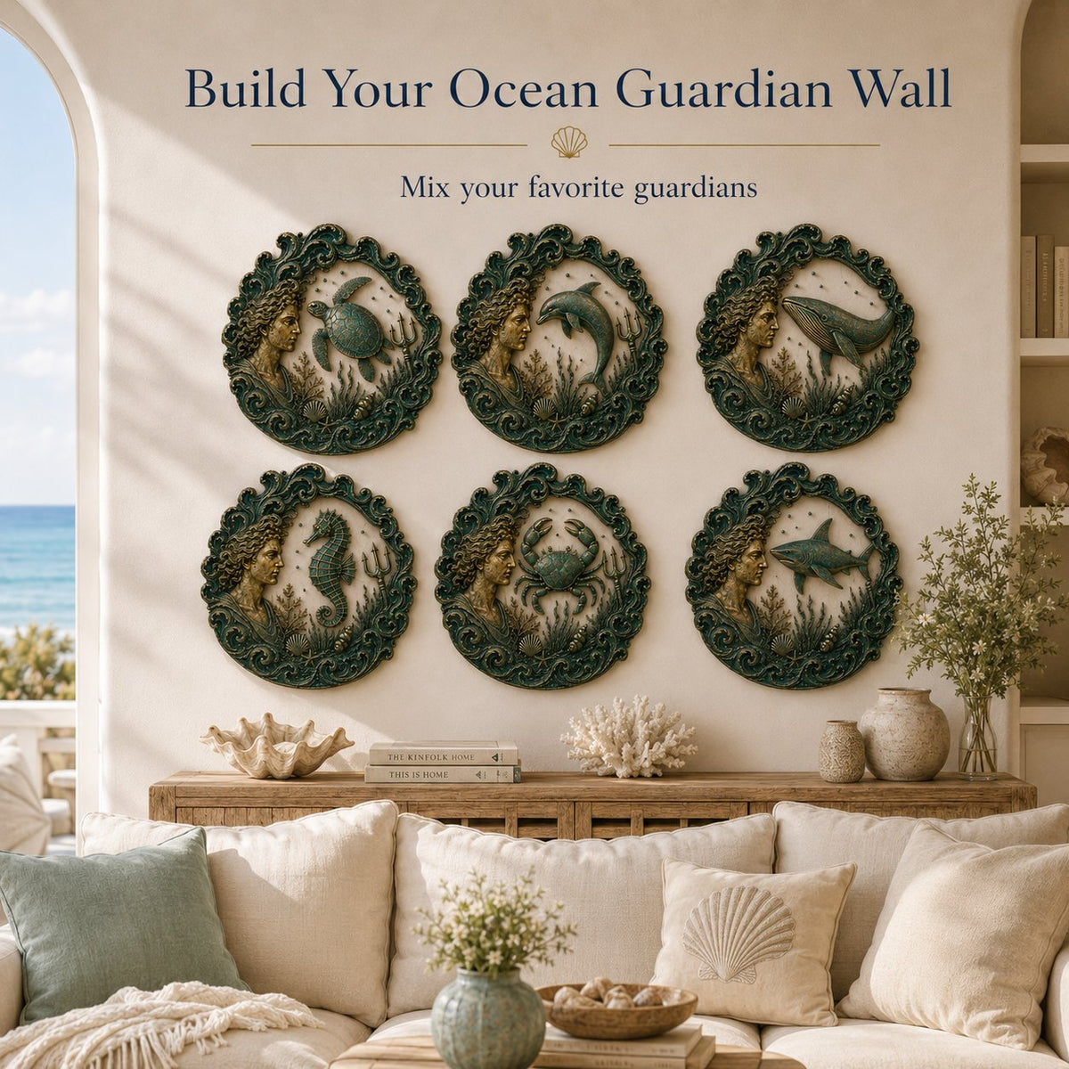 🌊 🔱Vintage Ocean Theme Wall Decor Collection