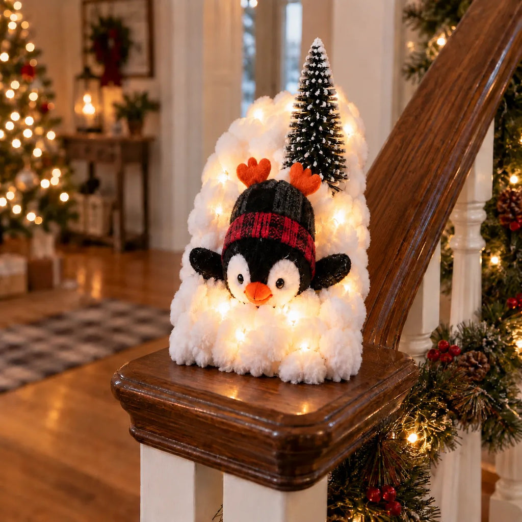 Penguin Snow Scene Staircase Lights