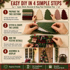 🎄Beginner-Friendly DIY Oversized Patchwork Christmas Tree Door Hanging Kit | Complete Kit with All Tools & Step-by-Step Guide Included 💕