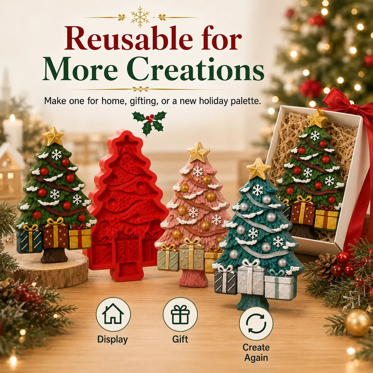 🎄Reusable Christmas Tree DIY Casting Mold