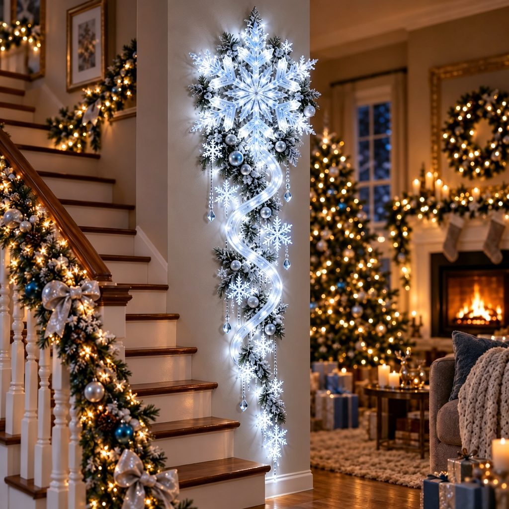 Blizzard Trail Snowflake Wall Light