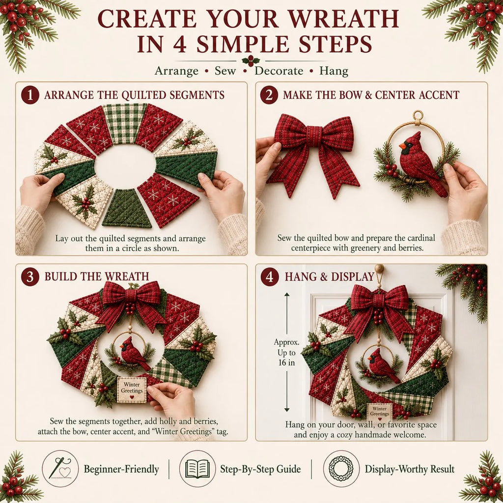 Christmas Fabric Wreath DIY Kit