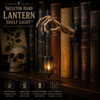 💀 Skeleton Hand Lantern Bookshelf Light