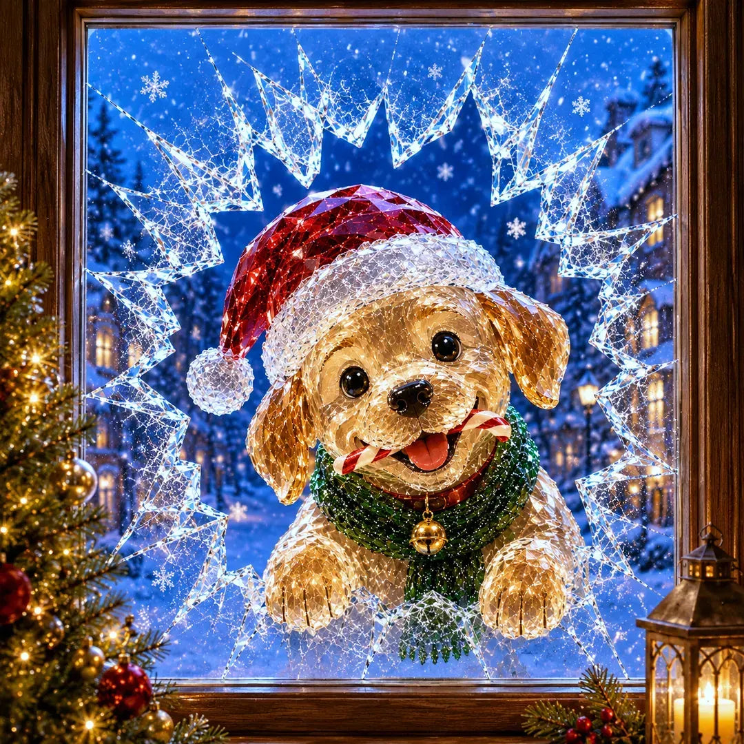 Crystal Christmas Break-In Window Decal