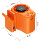 🌬️ Turbo Portable Fan with LED Display – Rechargeable Cooling Fan