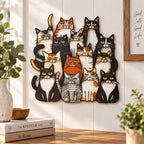 🐾Whimsical Cat Family Metal Wall Art