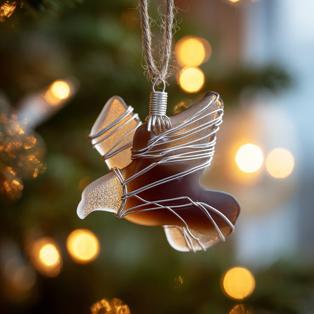 Sea Glass Birds Ornament