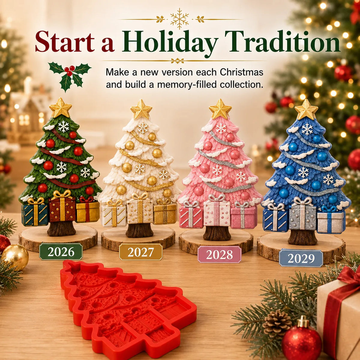 🎄Reusable Christmas Tree DIY Casting Mold