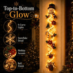 Glowing Christmas Door Hanger | 6 Festive Lighted Designs with Warm Glow, Dimensional Details & Space-Saving Vertical Décor ✨