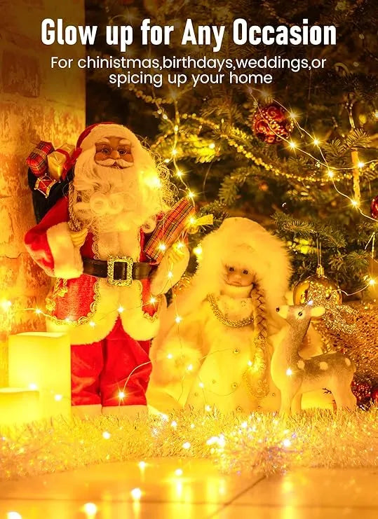🌲8 Modes 100-600 Christmas LED Firefly Twinkle String Lights