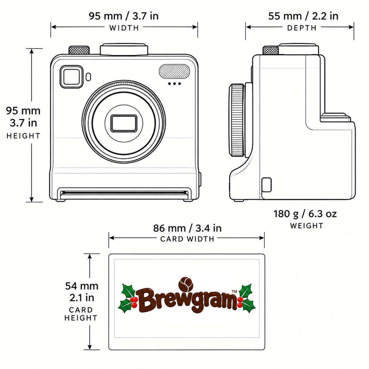Instant Coffee Art Stencil Camera