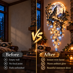⏳ Last Day 50% OFF-🐺🌕 Wolf Howling Moon Starfall Wall Light – Bring the Wild Home