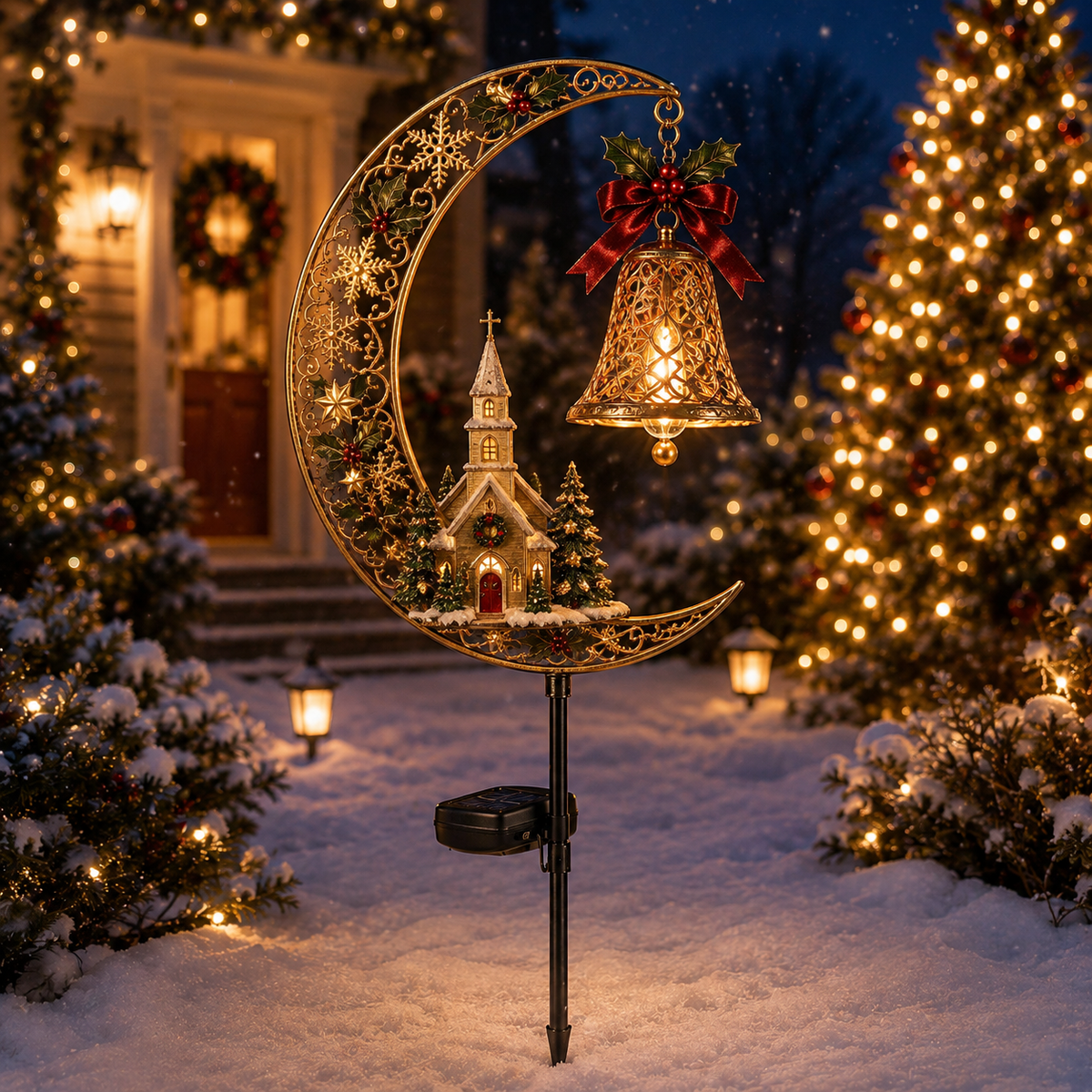 🔥LAST DAY 49% OFF-Christmas Moonlight Solar Garden Light Stake🎄✨