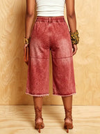 Denim Casual Solid Relaxed Jeans