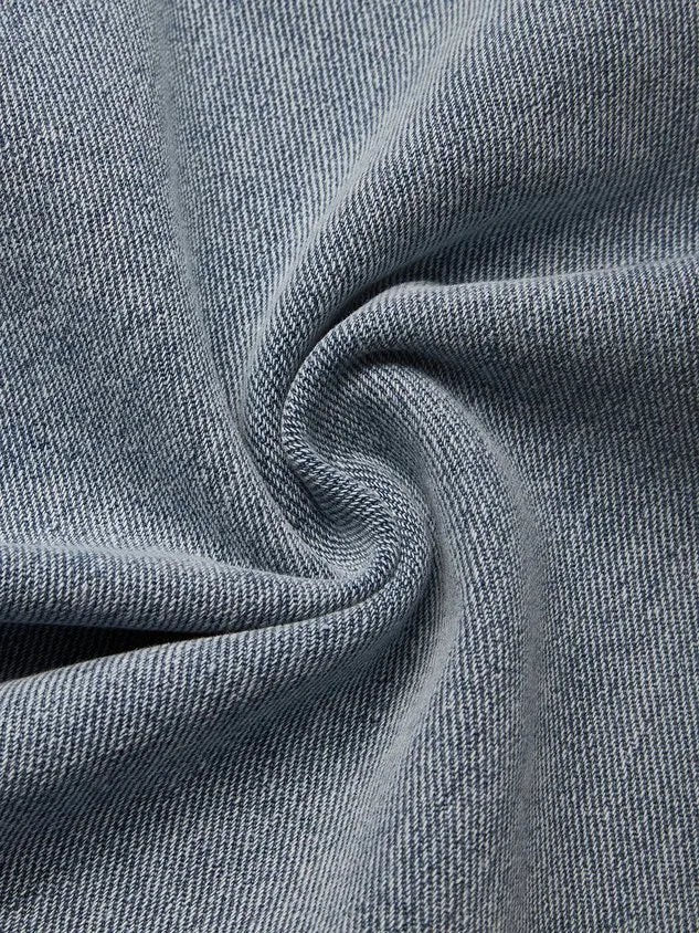 Casual Plain Denim Bib Pants
