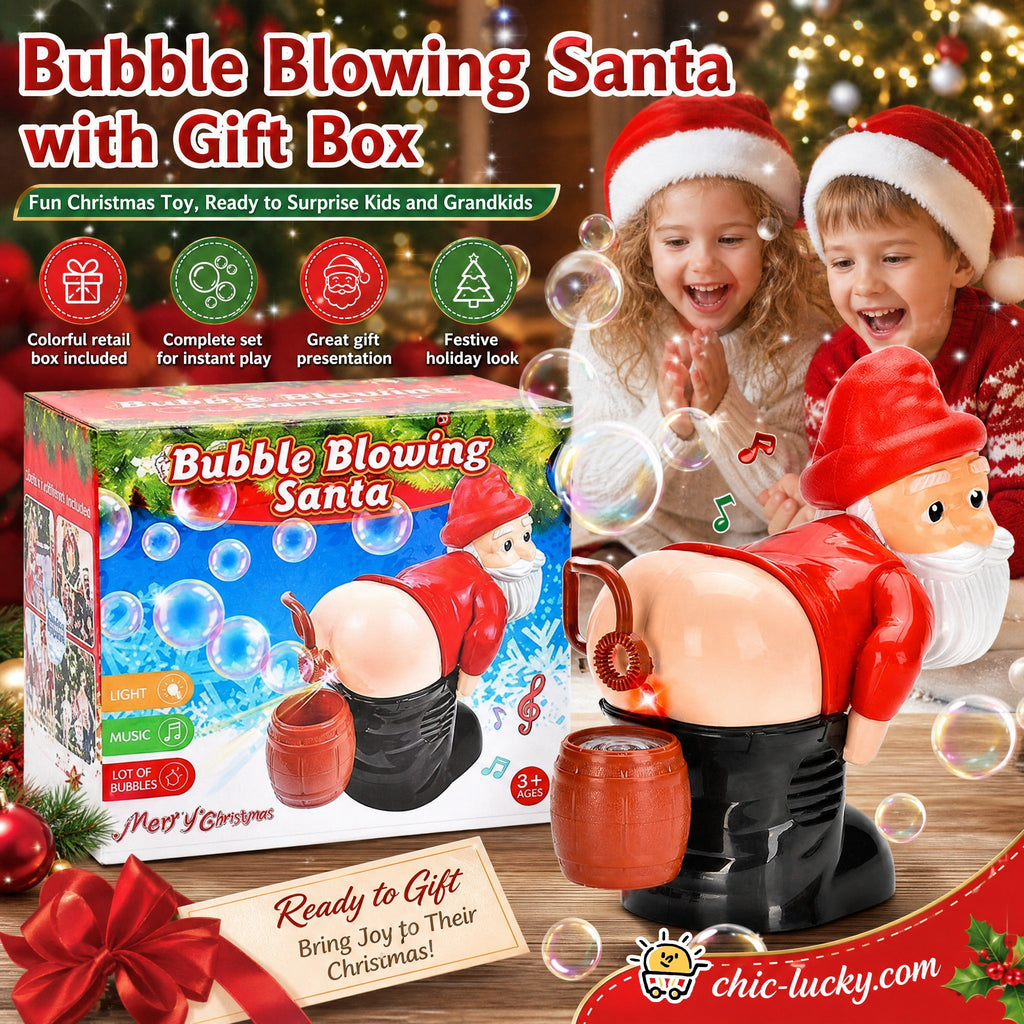 ⏳LAST DAY SALE ONLY ￡11.99!!🎅🎁 50% OFF! Santa Bubble Maker – one-click automatic bubbles with music & lights. Safe rounded edges, perfect Christmas gift for grandkids! 🫧✨