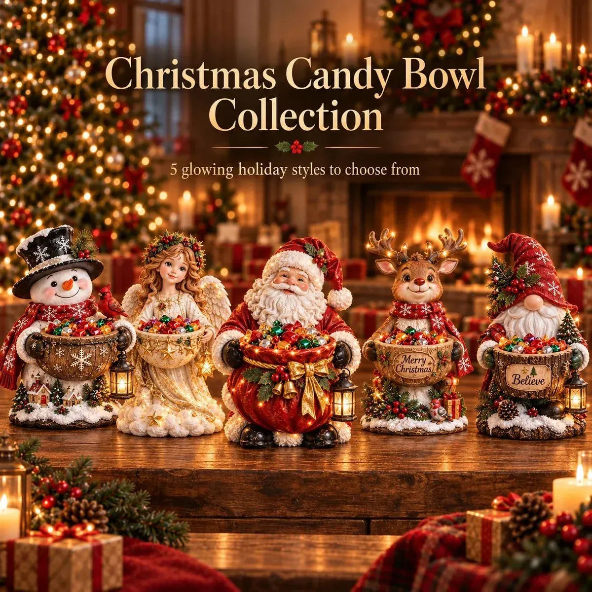 Light-Up Christmas Treat Holder – 5 Festive Designs for Candy, Holiday Parties & Home Decor