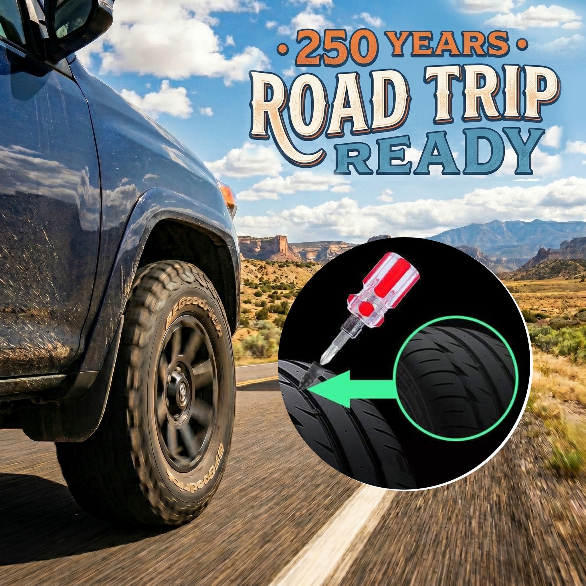 🔥🔥Hot Sale Vacuum Tire Mending Nail 🛠️ —  250th Anniversary Road-Ready Essential