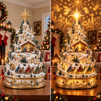 🌟 Illuminated Nativity Village Tree – Lighted Christian Christmas Centerpiece ✨