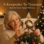 ⭐ Christian Faith Nativity Pearl Diamond Art Tree Topper Kit – Handcrafted Christmas Keepsake & Holiday Decor