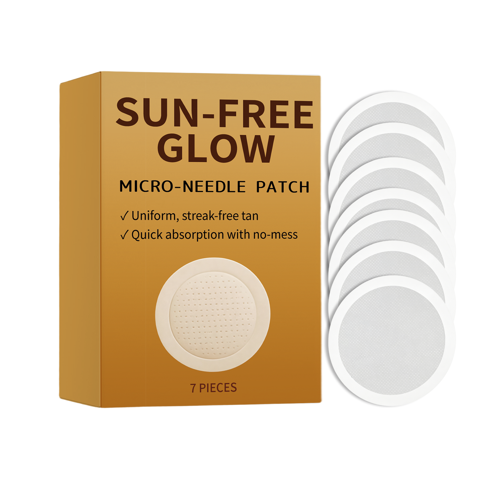 AMZ Tanning Care Microneedle Patch Even Skin Tone Natural Tanning Gentle Skin Care Microneedle Patch