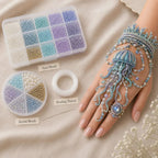 🌊 DIY Ocean Beaded Hand Bracelet Kit