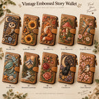 ✨ Vintage Embossed Art Wallet – Choose Your Favorite Design