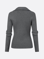 Yarn/Wool Yarn Casual Plain Buttoned Sweater