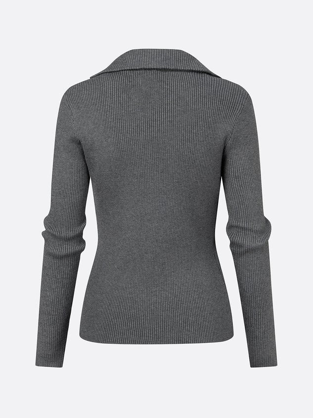 Yarn/Wool Yarn Casual Plain Buttoned Sweater