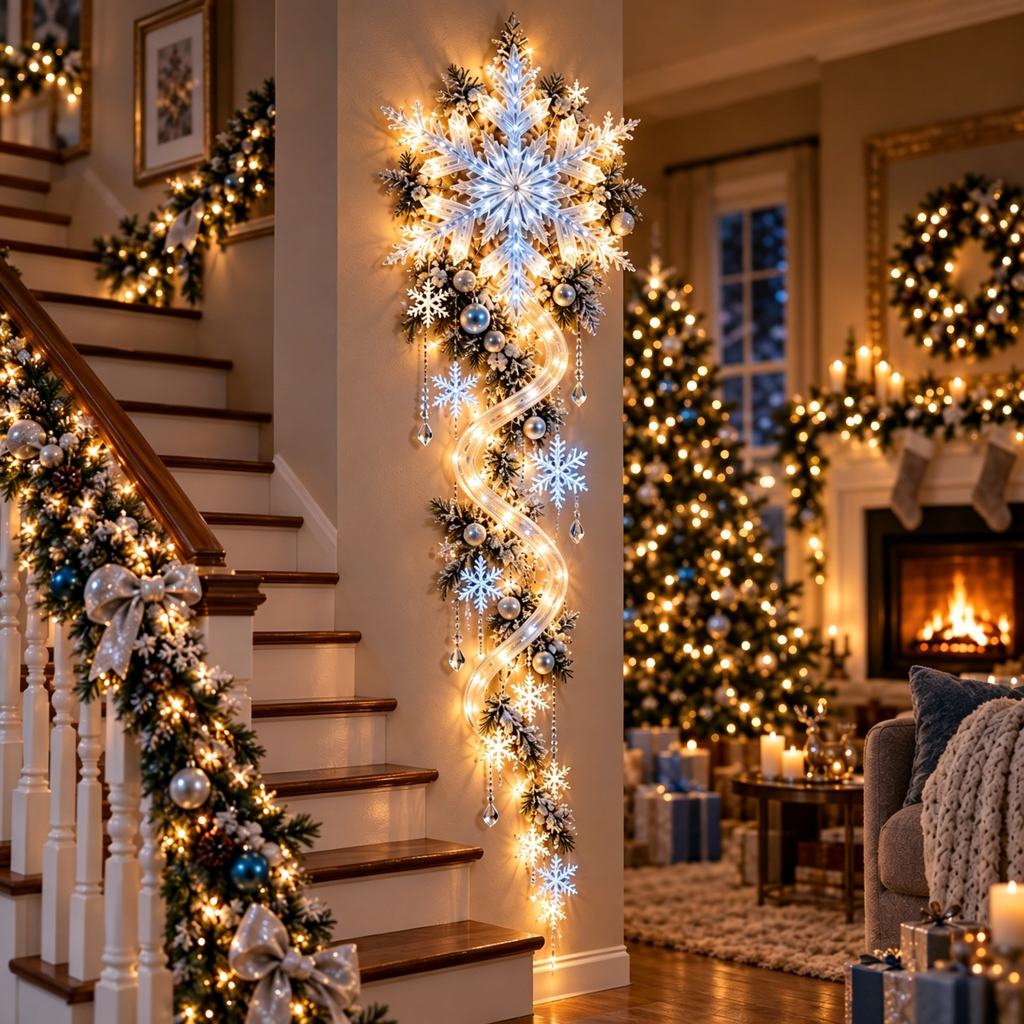 Blizzard Trail Snowflake Wall Light