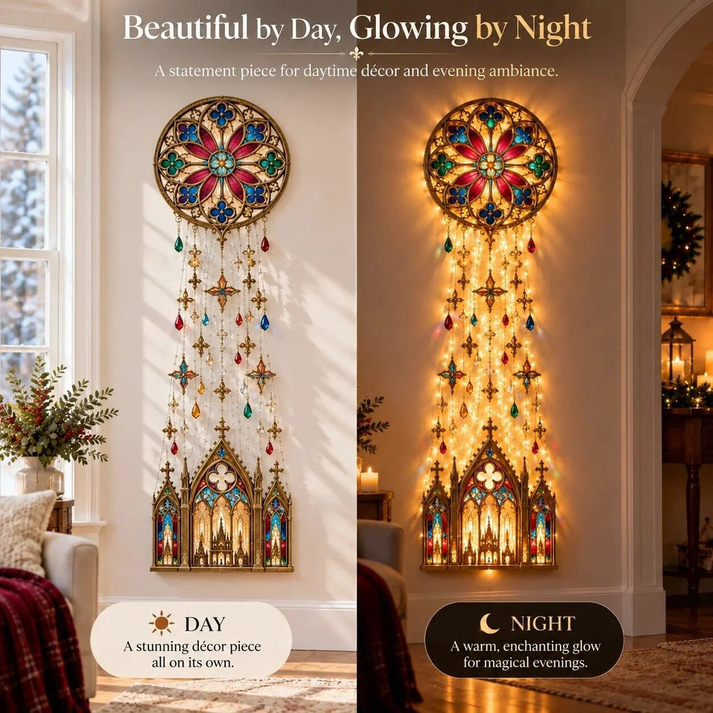 Cathedral Stained Glass Hanging Light