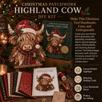 🎅Christmas Patchwork Fabric DIY Decor Kit – Stunning Results, Zero Experience Needed